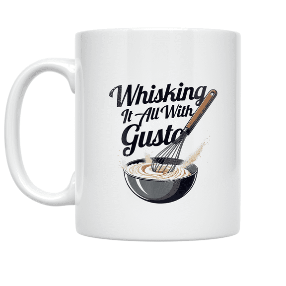 Whisking It All With Gusto - Baking Enthusiast - 11 oz Ceramic Coffee Mug