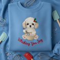 thumbnail image 1 of Whisking You Joy embroidered hoodie, Cute Poodle Christmas Crewneck, Holiday Baking Sweater, Festive Poodle Lover Gift, 1 of 4
