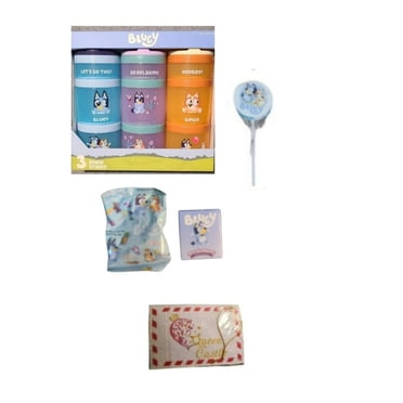 Bluey Stackable Snack Containers 3-Pack - Kids Snack Cups With Carrying Handle For School & Travel