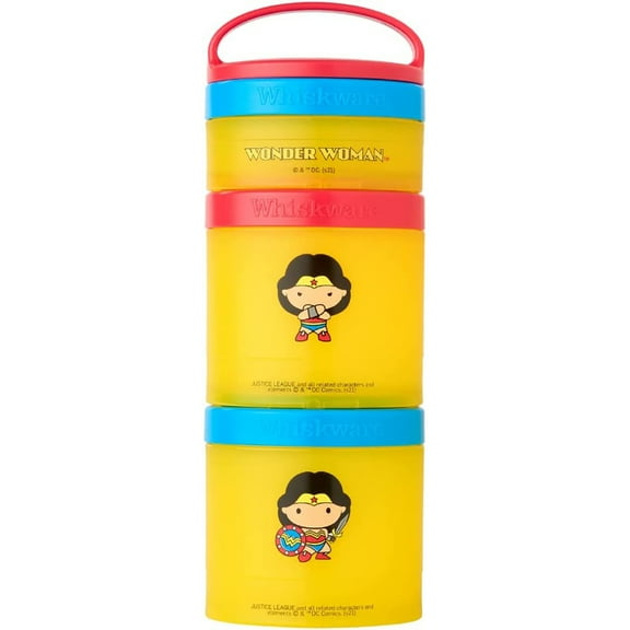 Whiskware DC Comics Stackable Snack Pack Containers - Cartoon Wonder Woman
