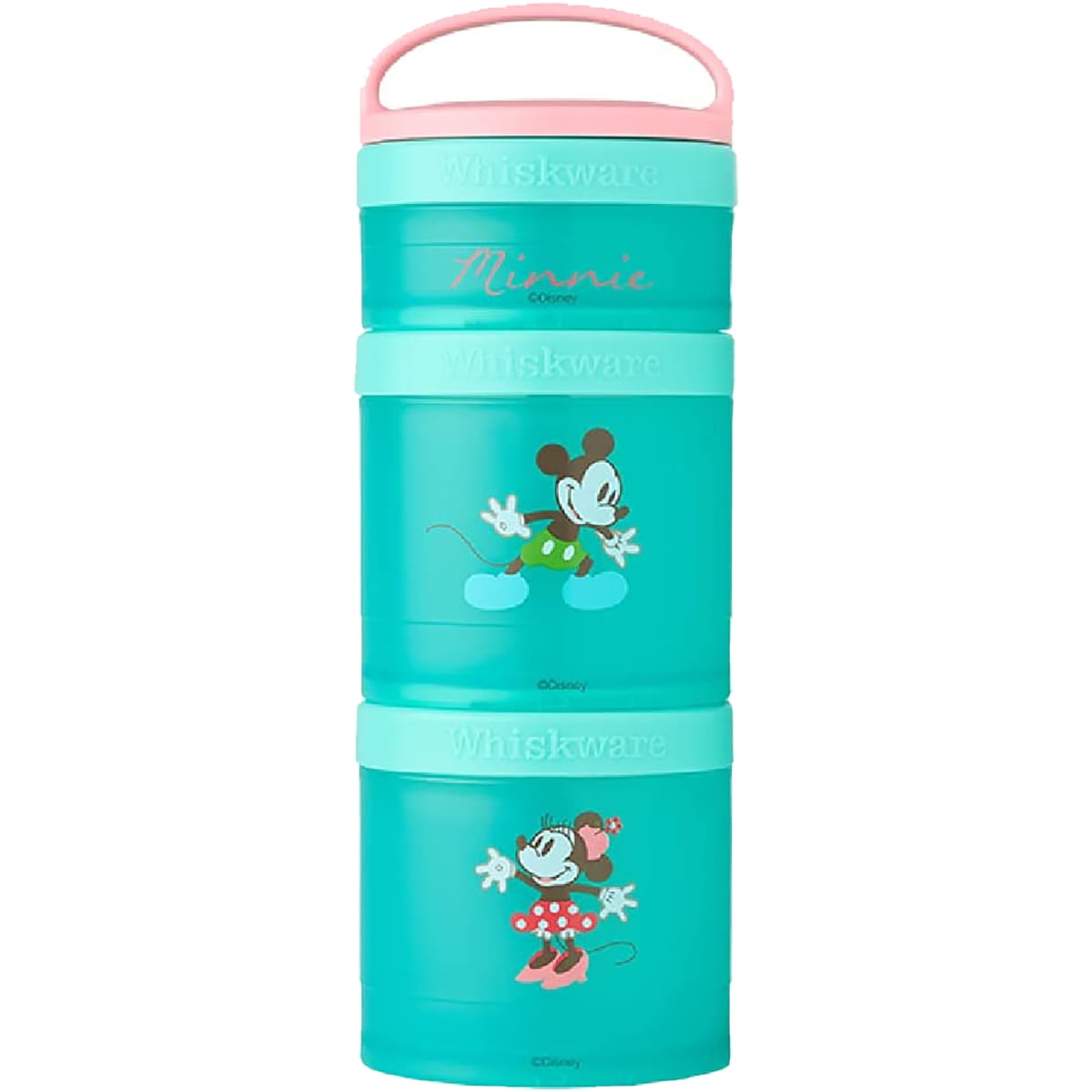 Whiskware Disney Stackable Snack Containers for Kids and Toddlers 3  Stackable Snack Cups for School and Travel Jasmine and Magic Carpet 1/3 cup+1  cup+1 cup Jasmine