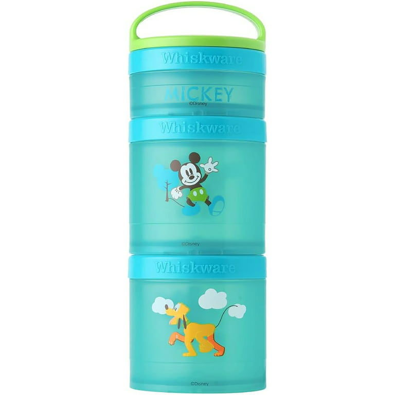 $3/mo - Finance Whiskware Disney Stackable Snack Containers for Kids and  Toddlers, 3 Stackable Snack Cups for School and Travel, Mickey and Pluto