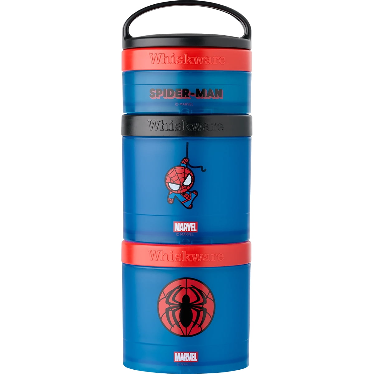 Whiskware Marvel Stackable Snack Pack Containers - Cartoon Spider-Man ...