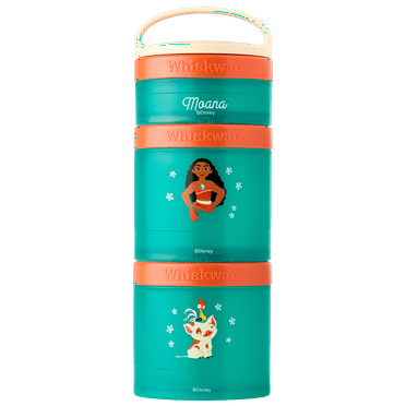 Whiskware Stackable Snack Pack Container Moana, 3 Stackable Snack Cups