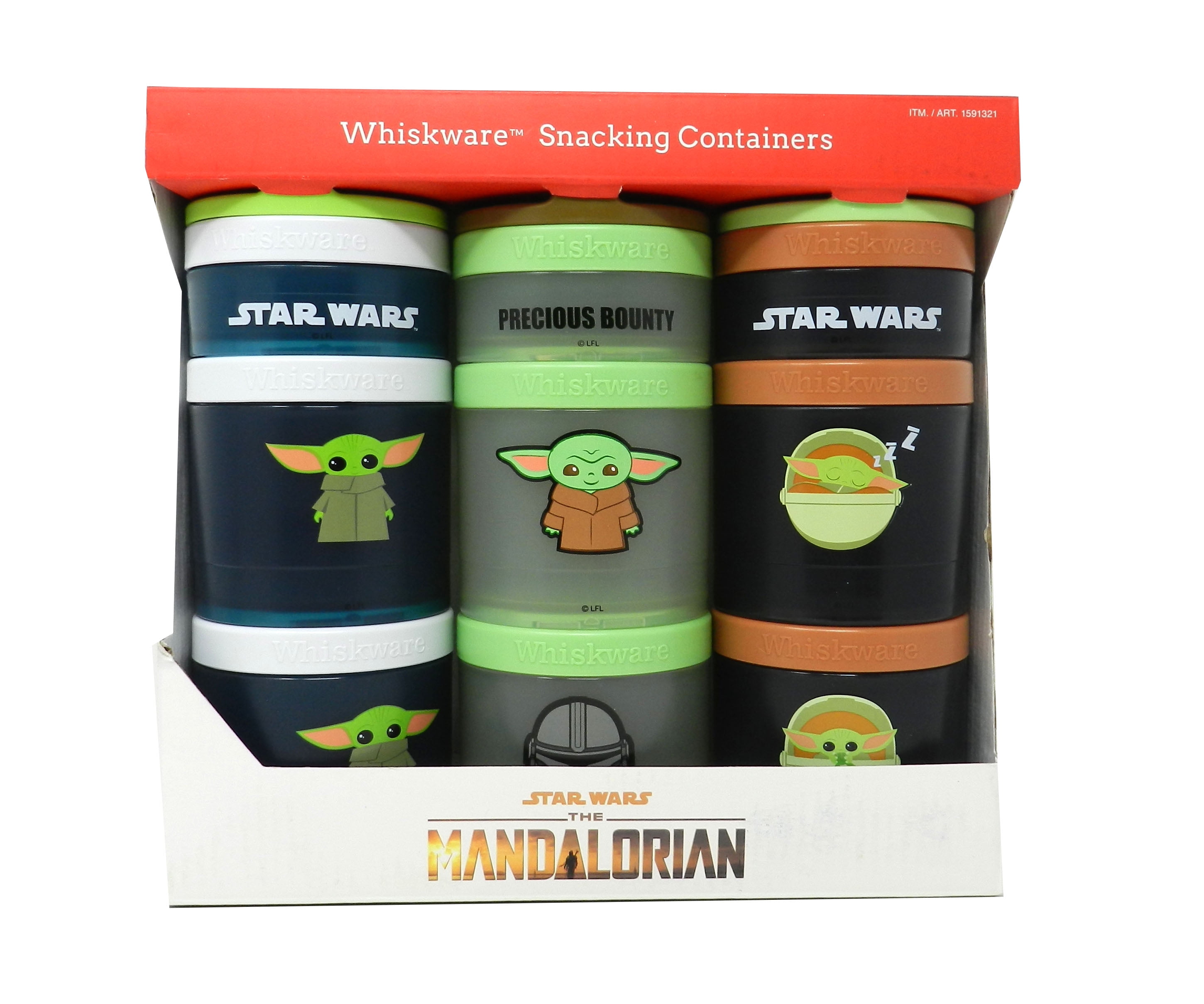 Whiskware Star Wars Stackable Snack Pack Containers Chewbacca & C-3PO