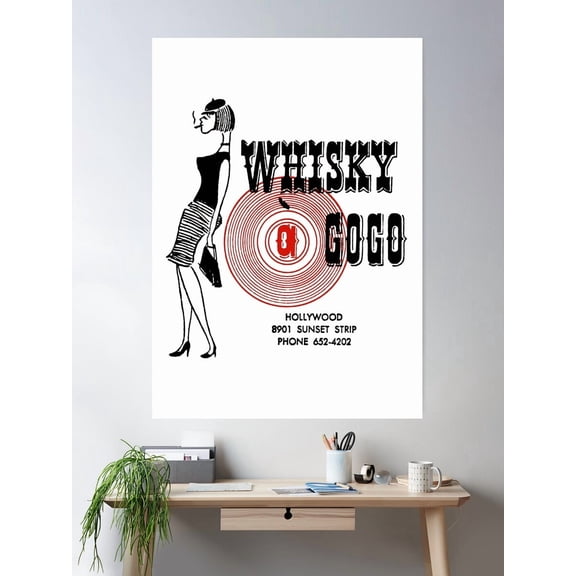 Whisky A Go-Go Vintage Poster Restoration Painting Retro Band Gig Poster Wall Art Modern Wall Decor For Living Room Bedroom Art