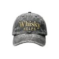thumbnail image 1 of Whisky HELPS Baseball Cap Washed Distressed Adjustable Lightweight Breathable Casual Hat For All Seasons, 1 of 6