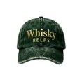 thumbnail image 1 of Whisky HELPS Baseball Cap Washed Distressed Adjustable Lightweight Breathable Casual Hat For All Seasons, 1 of 6