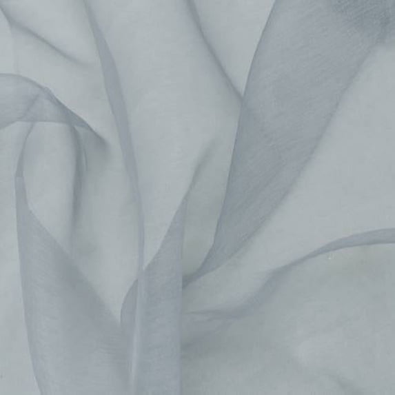 Whisper Gray/Silver Sparkle Organza Drapery Fabric, Fabric By the Yard