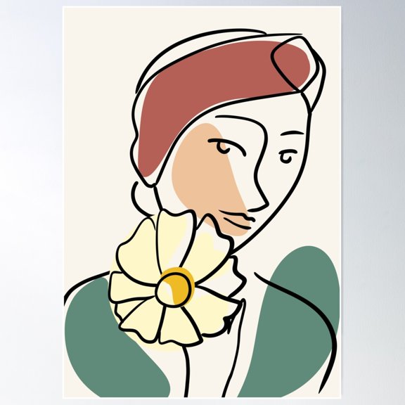 Whisper Of Bloom Poster Wall Art, Modern Wall Decor For Living Room Bedroom, 16x24 UNFRAMED