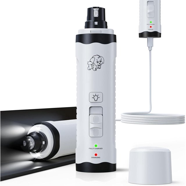 Whisper Quiet Dog Nail Grinder, Dog Nail Trimmers Kit for Grooming