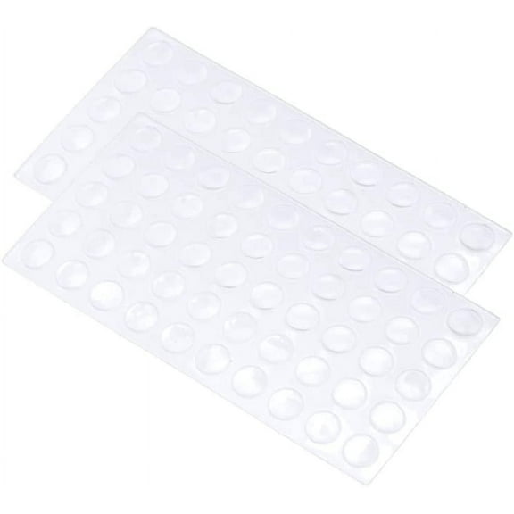 Whisper Quiet Kitchen Cabinet Door/Drawer Furniture Bumpers - Small 5/16" Diameter x 1/16" Thin - 500 Pads - Clear