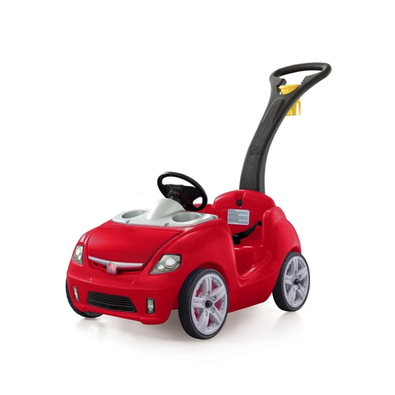 Step2 Whisper Ride II Red Toddler Ride-On Buggy with Push Handle for Ages 2-4