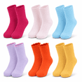 thumbnail image 1 of Girls Whisper Soft Quarter Crew Socks 6 Pack Lightweight Breathable Socks, PINK, S, 1 of 9