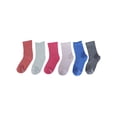 thumbnail image 1 of Girls Whisper Soft Quarter Crew Socks 6 Pack Lightweight Breathable Socks, RED, S, 1 of 6