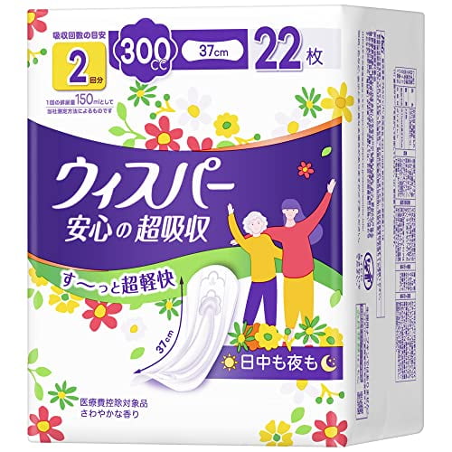 Whisper Super Absorbent 300cc 37cm 22 sheets (Women's Urine Leakage