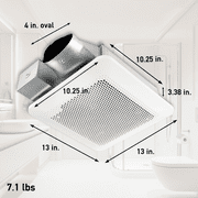 Whisper Thin 80/100 CFM Bath Exhaust Fan - Pack of 2   Residential Use, Standard Application