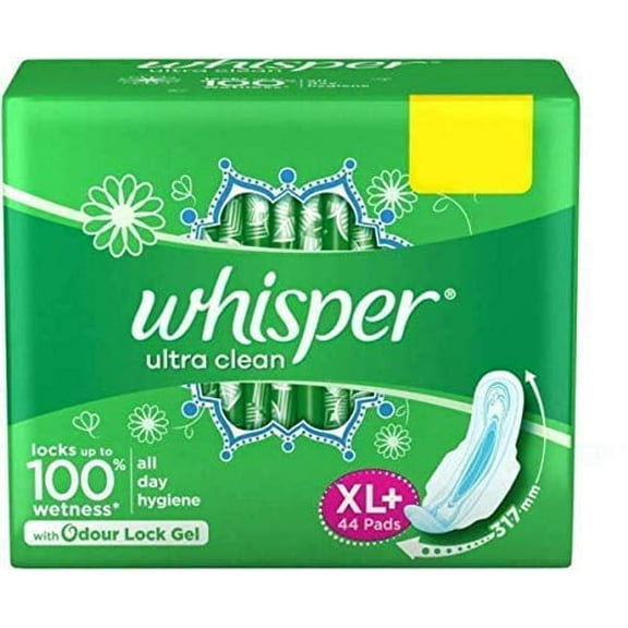 Whisper Ultra Clean XL+ Wings Pads: 44 U