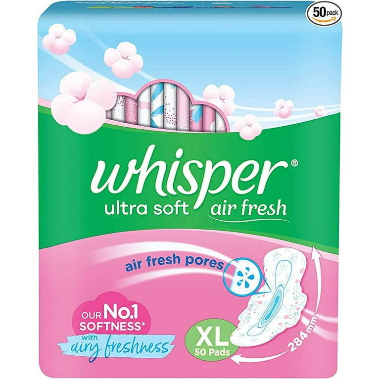 Whisper Ultra Soft Sanitary Pads Pack of 50 XL