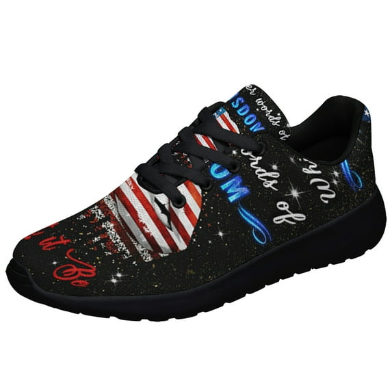 Whisper Words Of Wisdom Let It Be Hippie Shoes Sneakers for Women Men Black Size 8.5