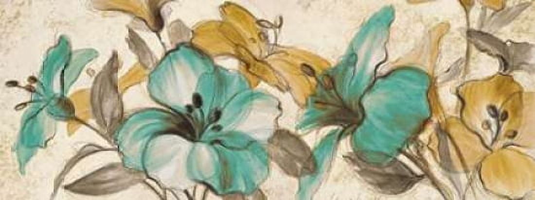 Whisper of Teal Panel I Canvas Art - Lanie Loreth (24 x 48)