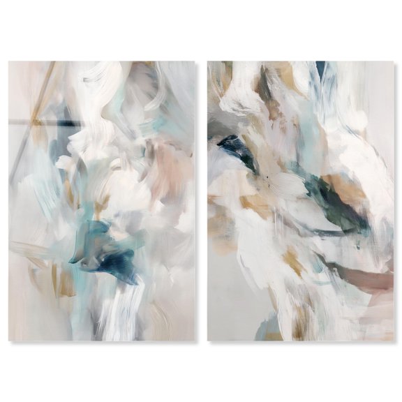 Whispering Colors Duo Acrylic Print Abstract Art Set By Art Remedy, Ready To Hang, 10 x 15