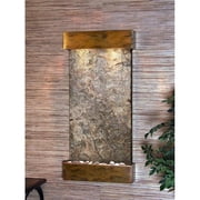 Whispering Creek Rustic Copper Green Natural Slate Wall Fountain