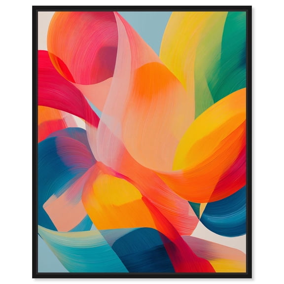 Whispering Hues II Canvas Print Living Room Wall Art by Art Remedy, Black Frame, 16 x 20