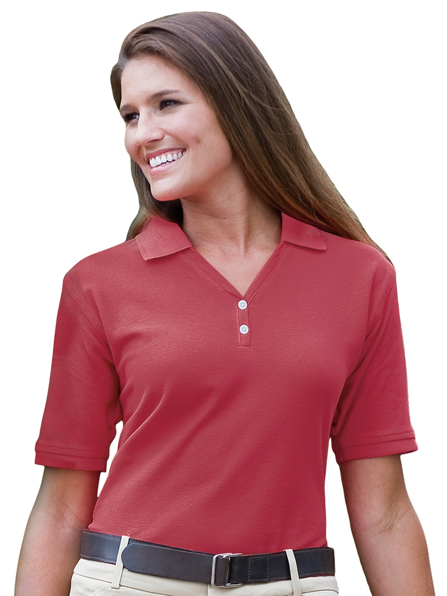 Lifeline Womens Red Polo Shirt Walmart Whispering Pines Sportwear