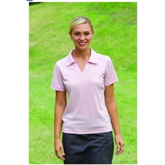 Whispering Pines Sportwear 2001 Willowtec Baby Pique Ladies Performance Polo Shirt , Pink, Large