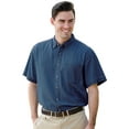 thumbnail image 1 of Whispering Pines Sportwear 631 100 Percent Cotton Denim Short Sleeve Shirt- Dark Denim- 3XL, 1 of 1