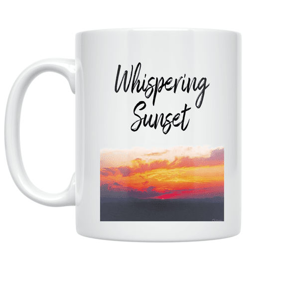 Whispering Sunset Poetic Dusk Art - Evening Tea Lover - 11 oz Ceramic Coffee Mug