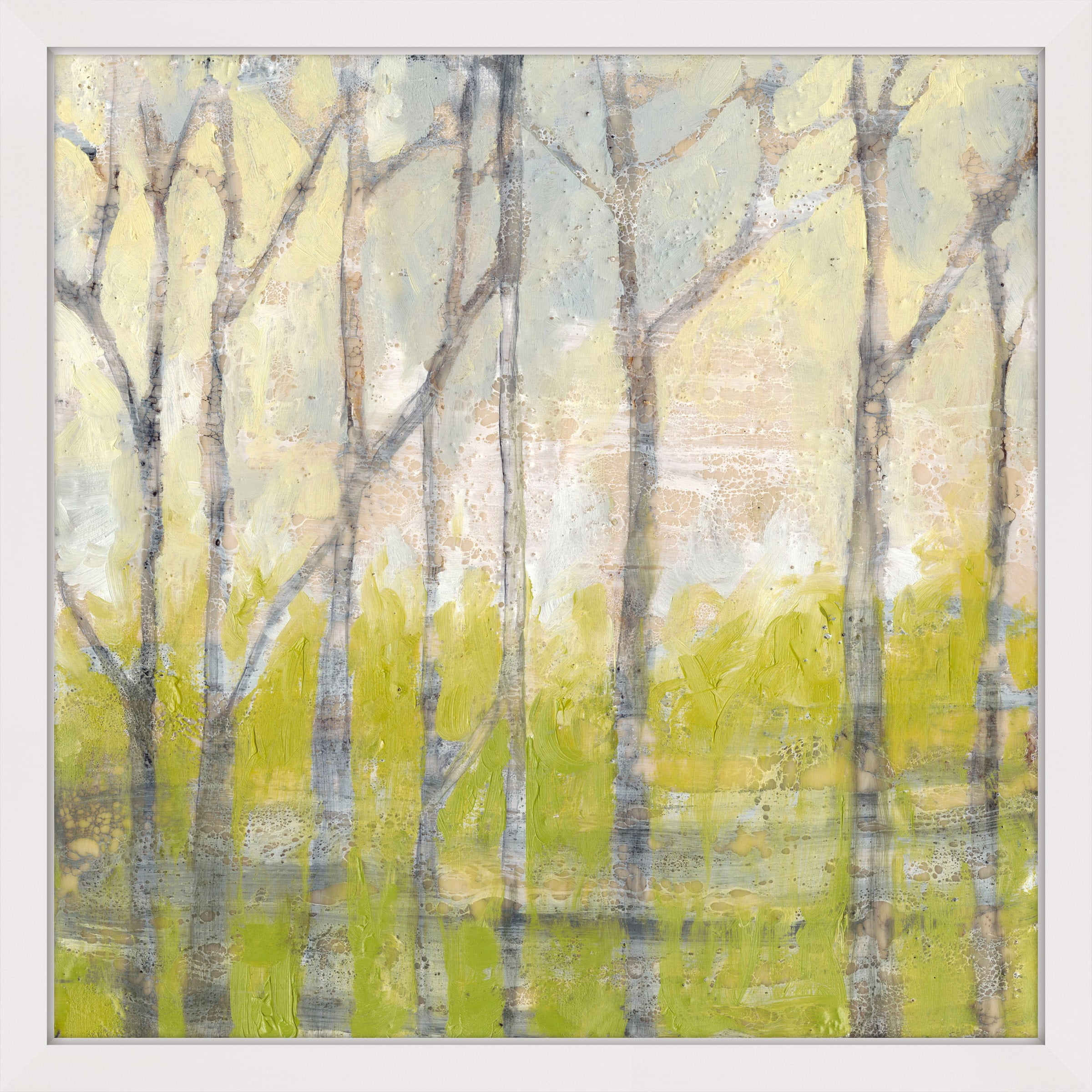 "Whispering Treeline II" Framed Painting Print