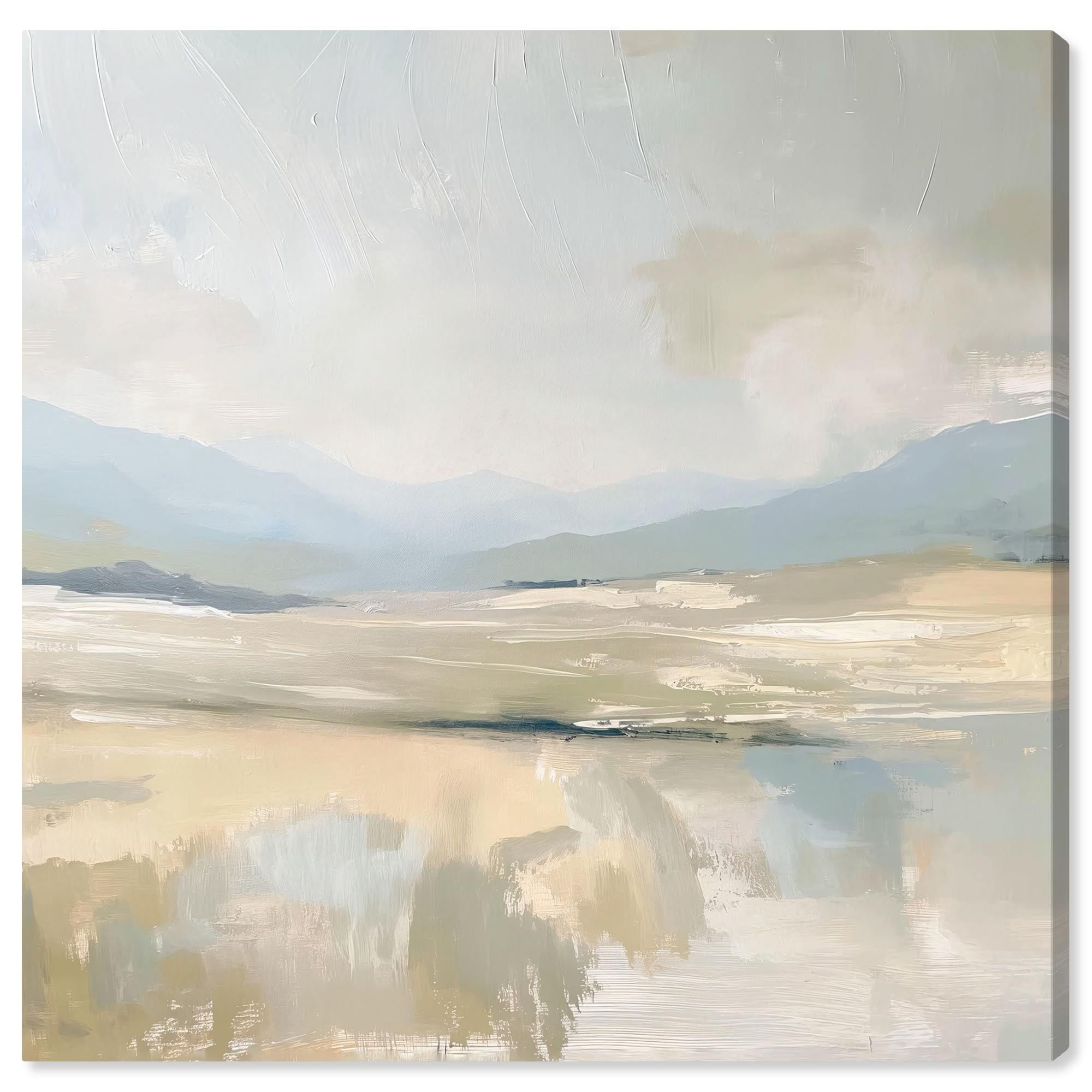 Whispering Valleys II 24" x 24" Abstract Landscape Canvas Art
