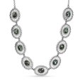 thumbnail image 1 of Whispering Web Turquoise 10.75 ctw Concho Necklace 18 Inches in Silver, 1 of 1