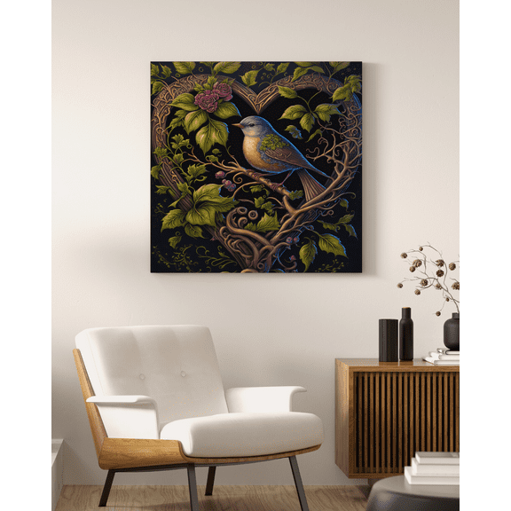 Whispering Wings - Birds of Love Canvas Wall Art