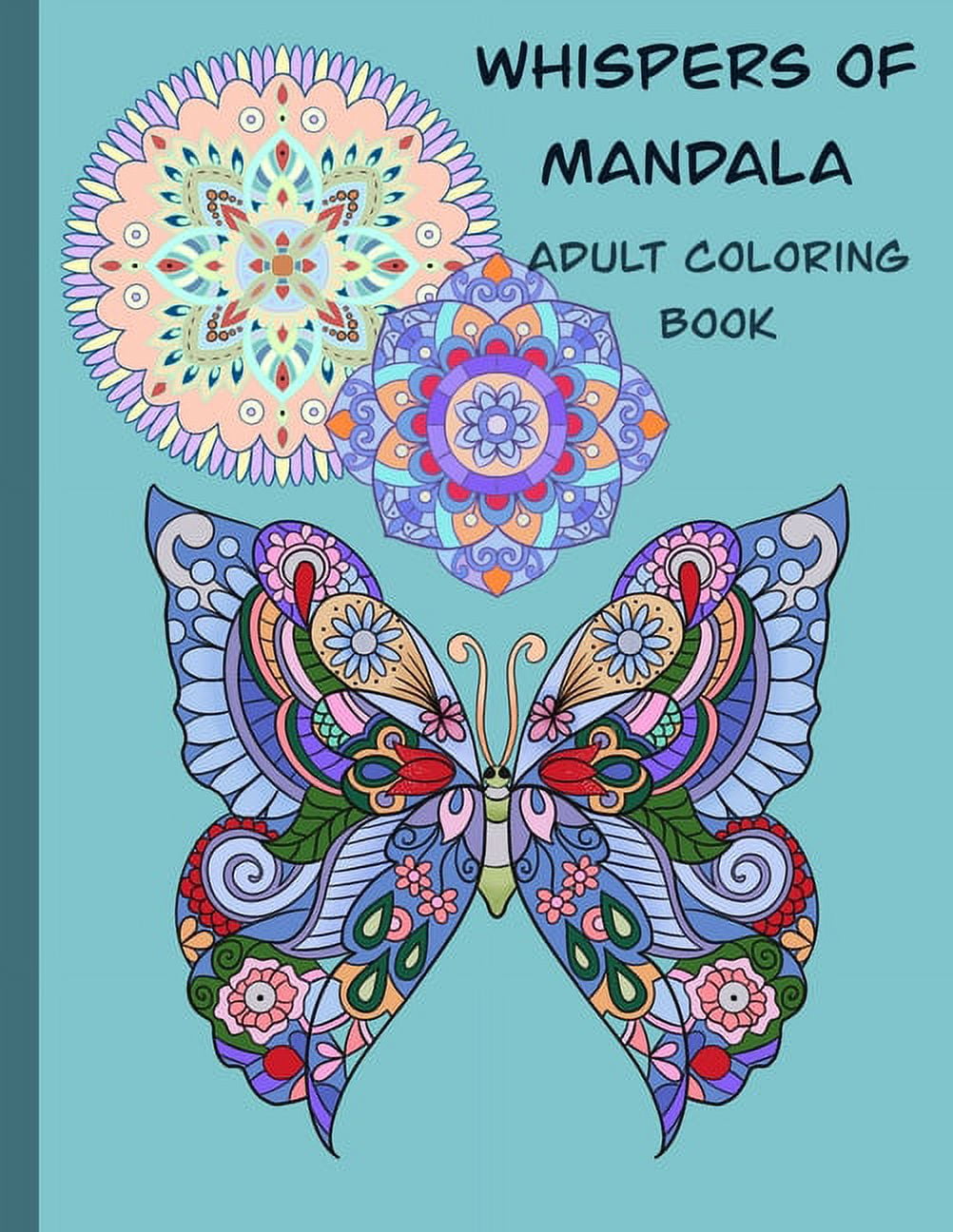 No Name Paper Co. Mandala Adult Coloring Book - 8.5 x 11 inches, Spiral  Bound, Stress Relieving, Gift for Sister, Mother, Busy Grown Up