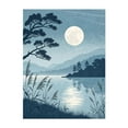 thumbnail image 1 of Whispers of the Moon: A Japanese-Inspired Landscape with a Full Moon over a Serene Lake - Digital Art Moon Night Sky Lake Landscape Nature Water Scenic Unframed Wall Art Print 24 x 30 inches, 1 of 4