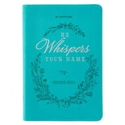 CHRISTIAN ART GIFTS He Whispers Your Name 365 Devotions for Women - Hope and Comfort to Strengthen Your Walk of Faith - Teal Faux Leather Devotional Gift Book w/Ribbon Marker