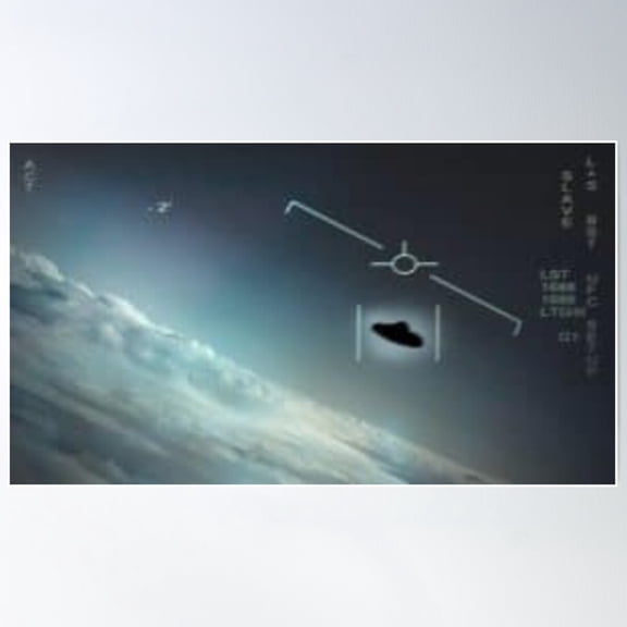 Whispers Of The Sky - Tic Tac Ufo Poster Wall Art, Modern Wall Decor For Living Room Bedroom, 12x18 UNFRAMED