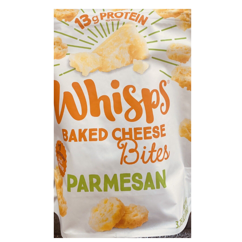 Whisps BAKED CHEESE Bites PARMESAN 100 REAL CHEESE 3.75 oz Bag