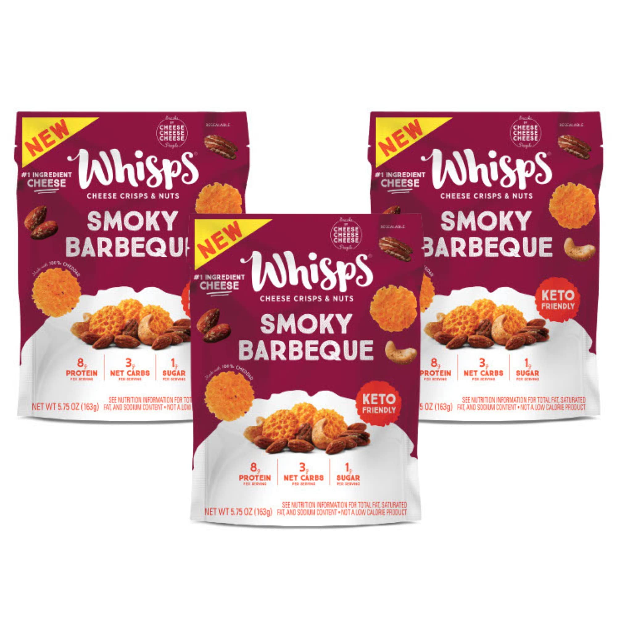 Whisps Cheese Crisps & Nuts Snack Mix Healthy Snacks Cheddar Cheese