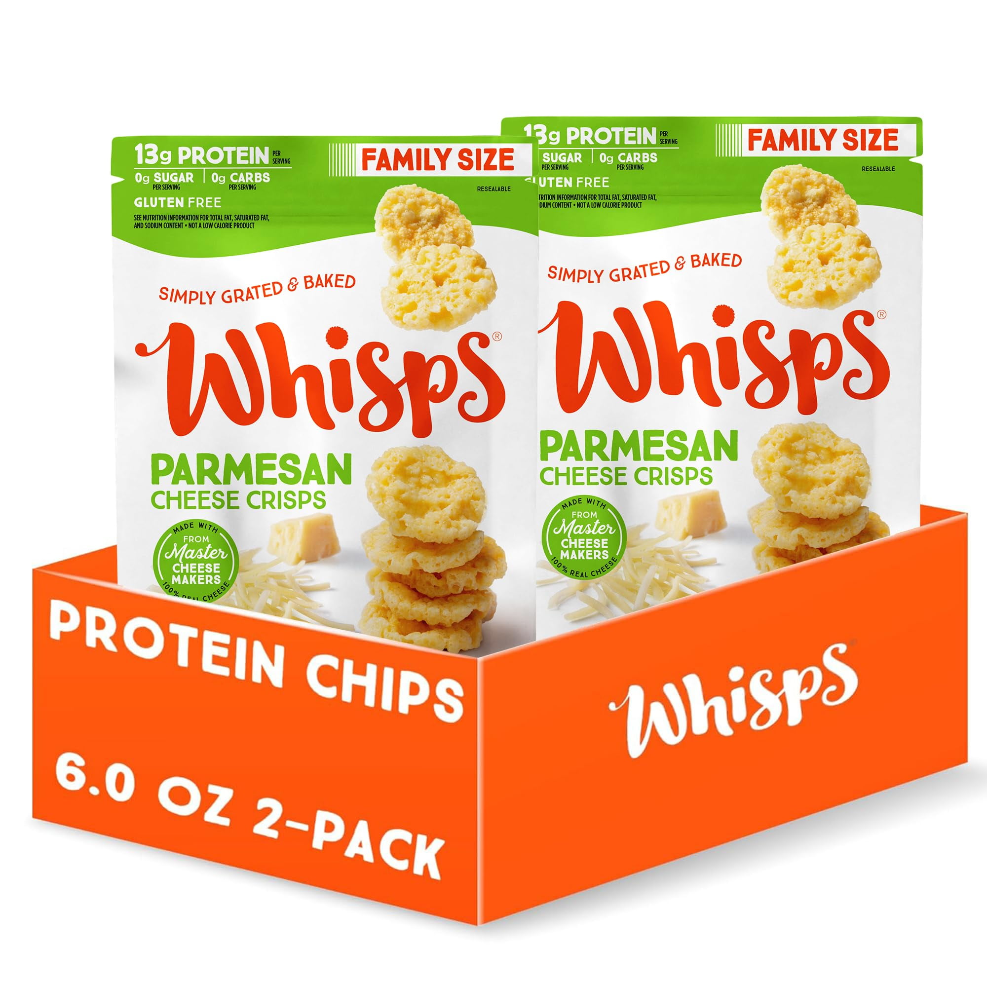 Moon Cheese Garlickin' Parmesan Snack - Gluten Free, High Protein, Low Carb Keto Friendly (2oz Pack Of 12)