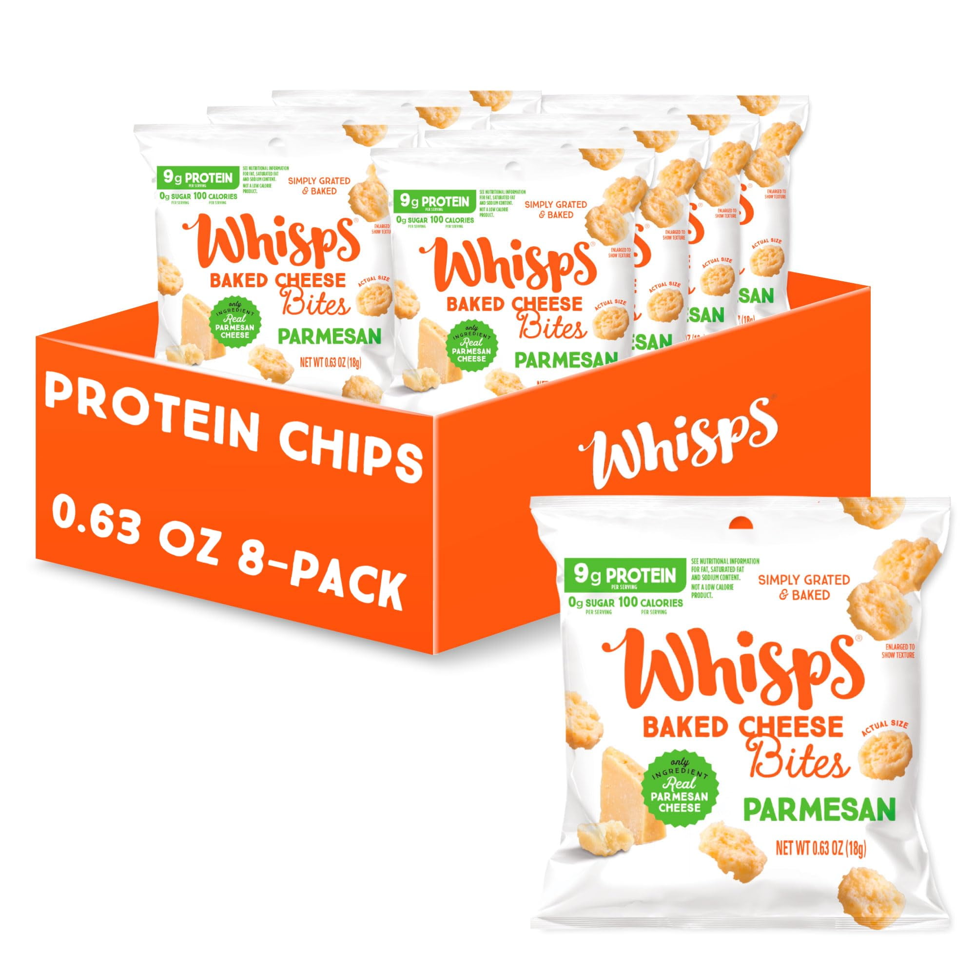Whisps Cheese Crisps Parmesan JD28 Cheese Protein Chips Healthy Snacks Protein Snacks