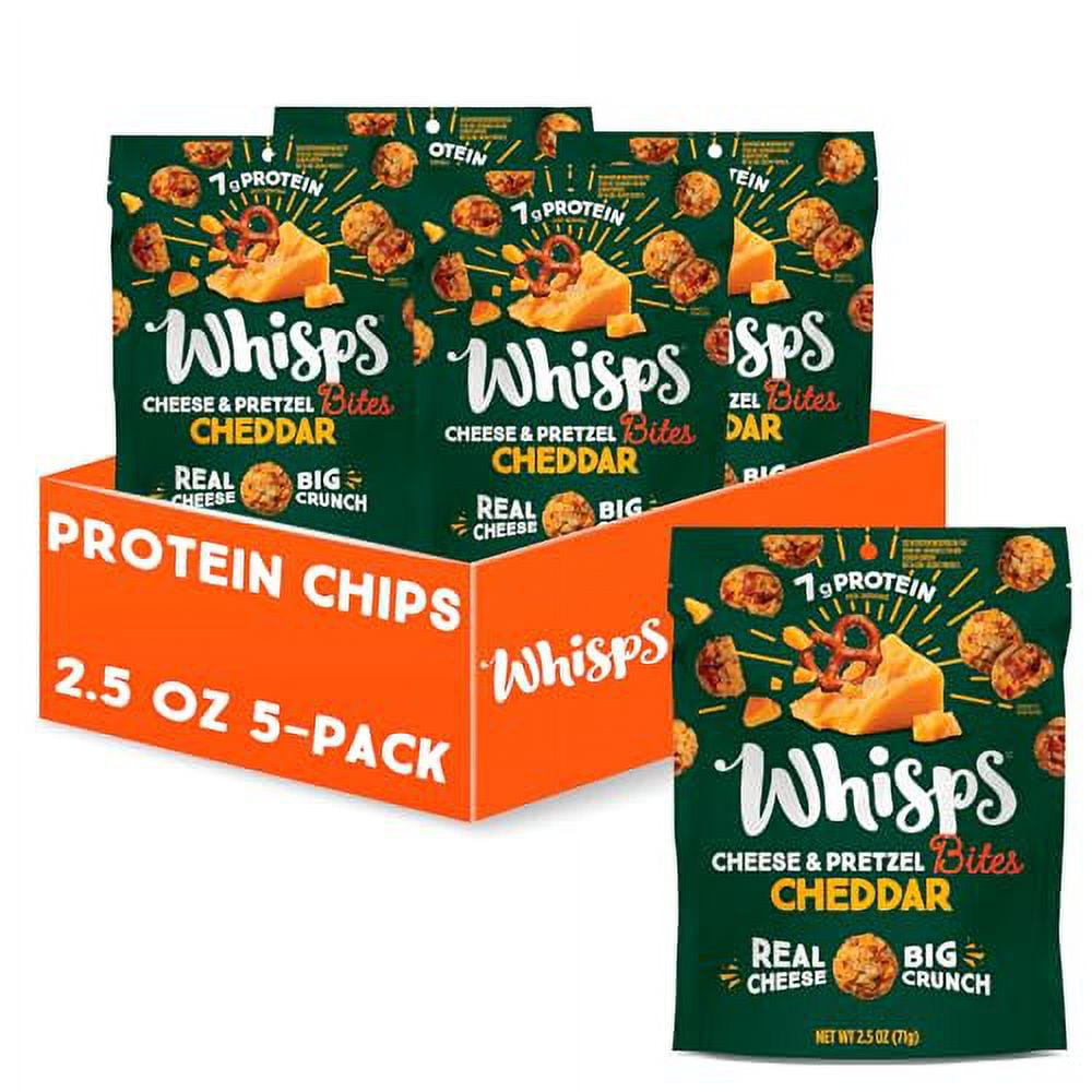 Whisps Cheese & Pretzel Bites Healthy Snacks Protein Snacks, High