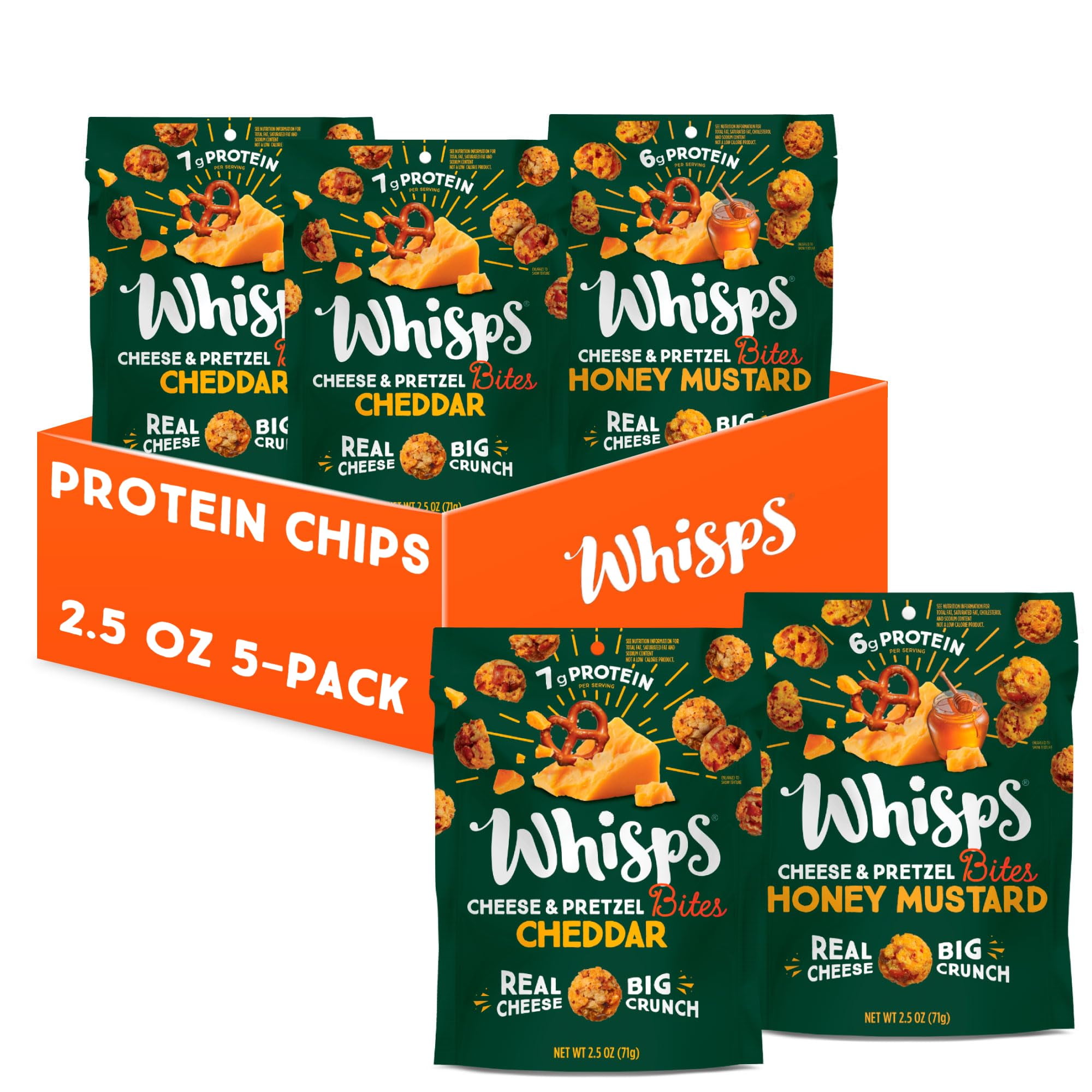 Whisps Cheese & Pretzel JMS2 Bites Variety Pack Healthy Snacks