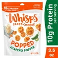 thumbnail image 1 of Whisps Popped, Jalapeno Popper Cheese Snack, 10g Protein from Real Baked Cheese, 3.5 oz, 1 of 10