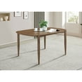 thumbnail image 1 of Whisten Walnut Wood Dining Table - 63" Seats 6, Mid-Century Modern Design for Dining Room, Solid Hardwood, Warm Walnut Finish, Rounded Edges, 1 of 9