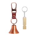 thumbnail image 1 of Whistle Bear Bell Keyring Portable Metal Loud Emergency Deterrent Device for Camping Hiking Fishing Enthusiasts, 1 of 9