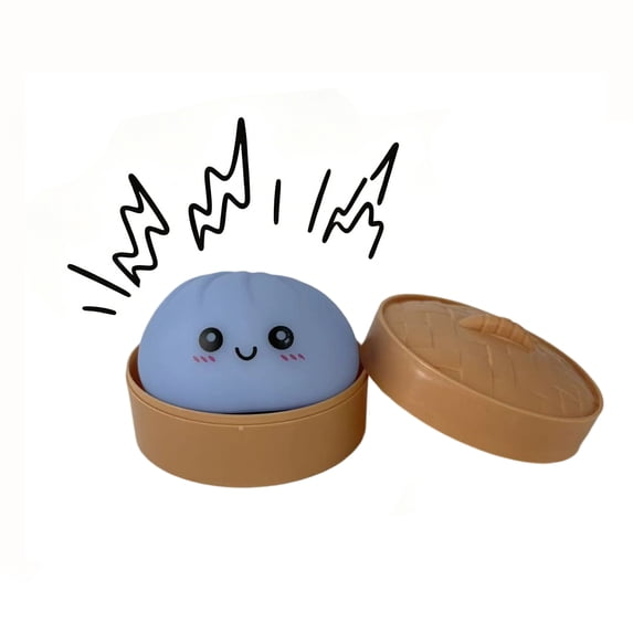 Whistle Dumpling Squishies Toys, Blue Whistle Dumpling Toys, Rainbow Dumpling Squeeze Toys, Stress Relief Sensory Ball for Adult Teen, Anxiety Relief Fidget Toys